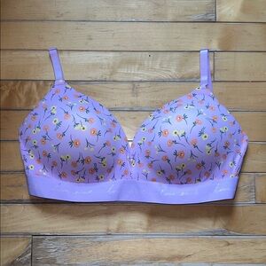 NWT PINK Victoria's Secret Purple Floral Bra